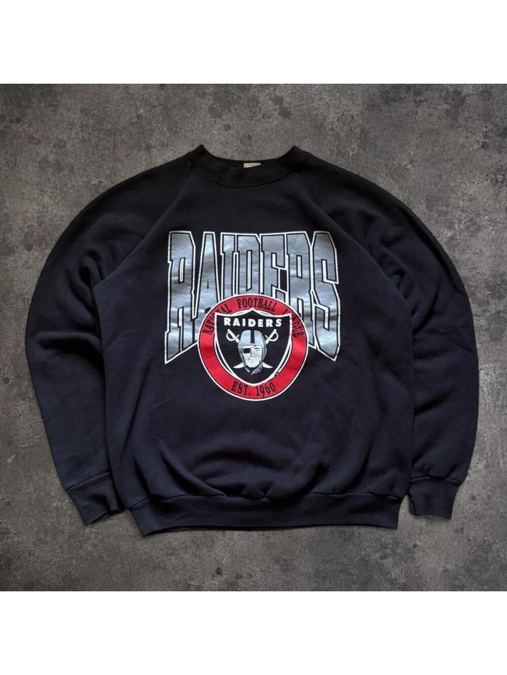 Fire Vintage 90s Oakland Raiders NFL crewneck sweatshirt